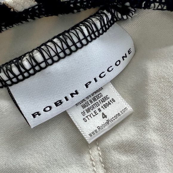 Classic ROBIN PICCONE black&white halter one-piece bathsuit - Picture 4 of 5